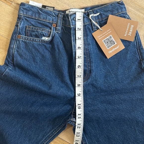Reformation Cynthia High Rise Straight Long Jeans NWT - Picture 7 of 8